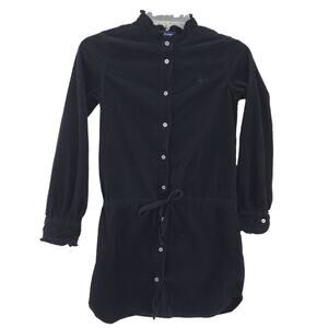 Ralph Lauren Girls Corduroy Dress Size 12 Black, Long Sleeve Fall Winter Dress
